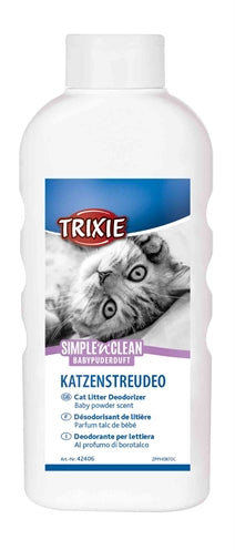 Trixie Simple'n'nclean Geurverdrijver Kattenbak Babypoedergeur 750 GR
